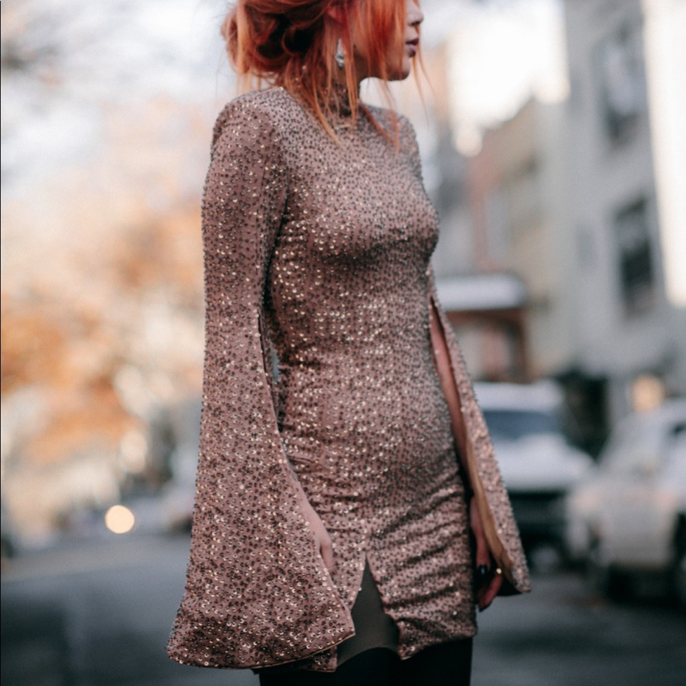 Sequin Michael Costello x revolve Mr. Gibson Mini Dress